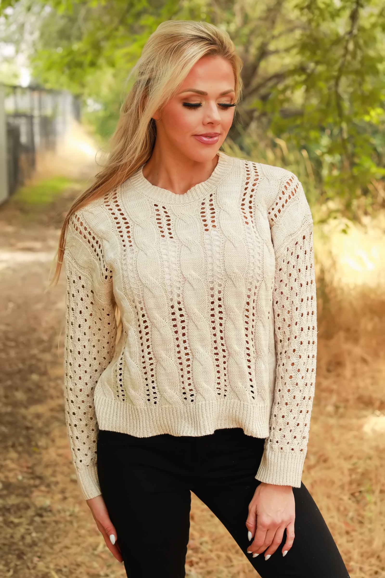 Warm Gratitude Cable Knit Sweater, Closet Candy, 1