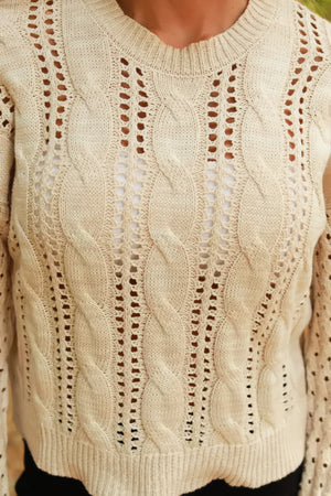 Warm Gratitude Cable Knit Sweater, Closet Candy, 3
