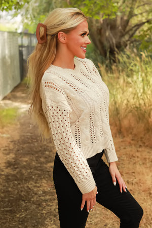 Warm Gratitude Cable Knit Sweater, Closet Candy, 5