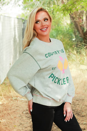 Pickleball Social Sweatshirt, Closet Candy, 4