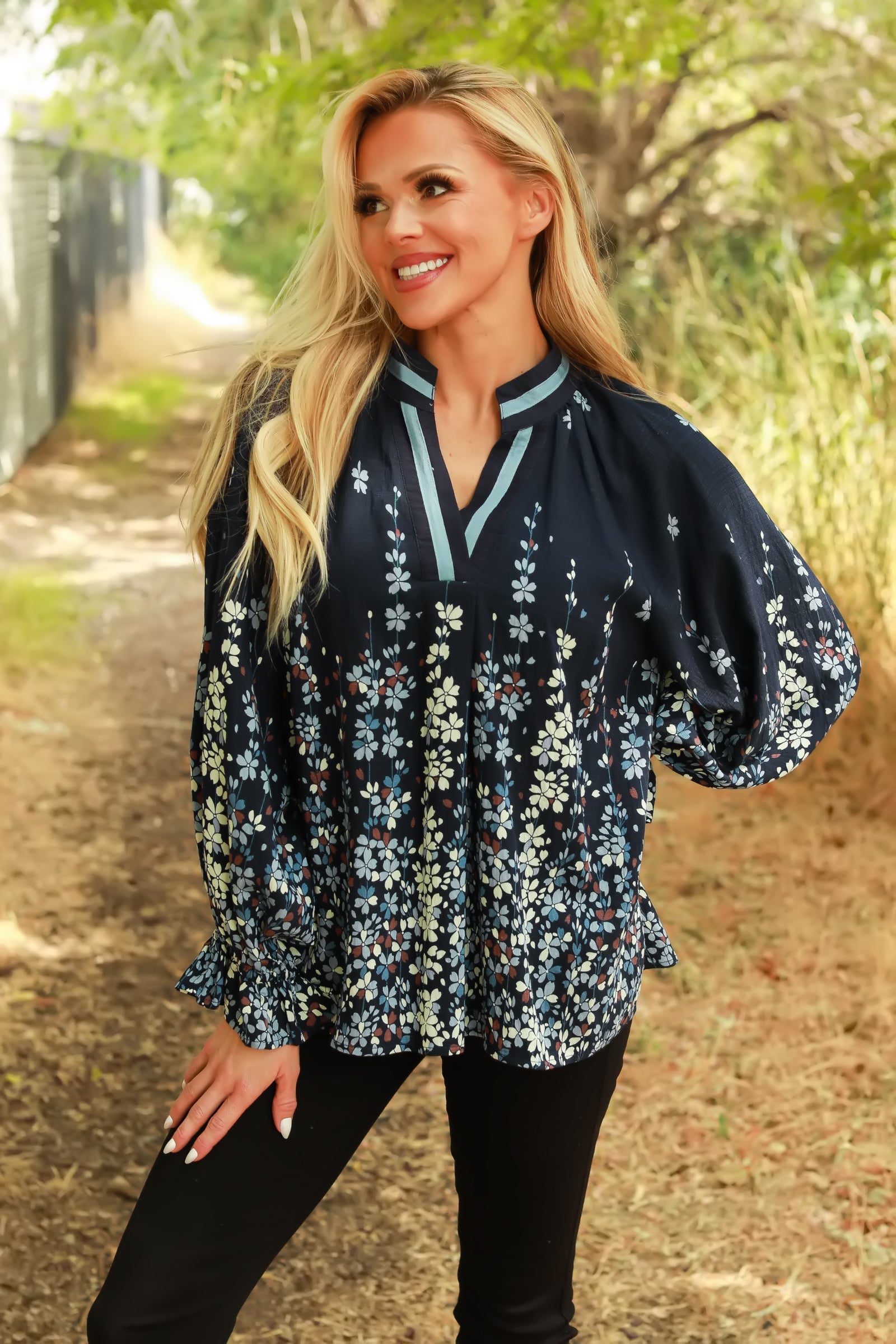 Garden Grace Floral Blouse
