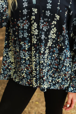 Garden Grace Floral Blouse, Midnight, Closet Candy, 3