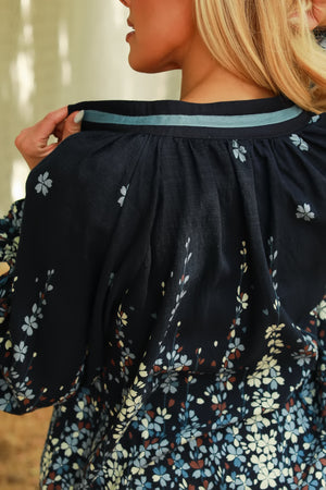 Garden Grace Floral Blouse, Midnight, Closet Candy, 8