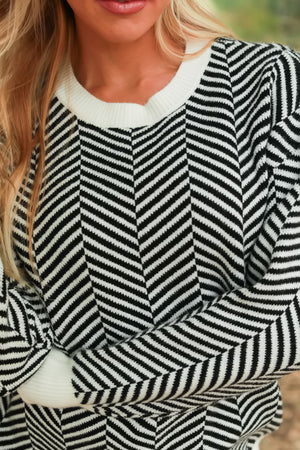 Whispered Chevron Sweater, Closet Candy, 3