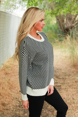 Whispered Chevron Sweater, Closet Candy, 4