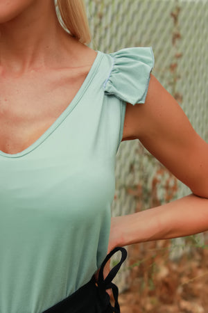 Good For You Ruffle Detail Tank, Closet Candy, 3