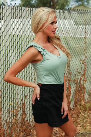 Good For You Ruffle Detail Tank, Closet Candy, 4