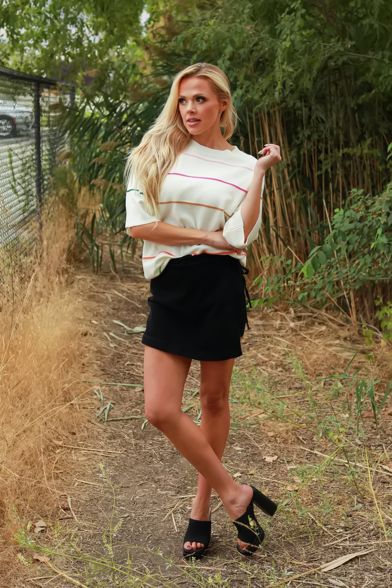 Normal Volume Striped Sweater, Closet Candy, 1
