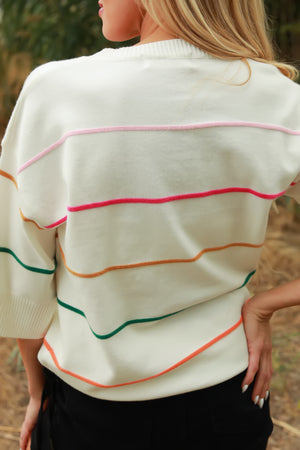 Normal Volume Striped Sweater, Closet Candy, 8
