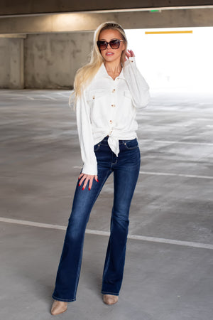 KANCAN Gisella High Rise Bootcut Jeans - Dark Wash, Closet Candy, 4
