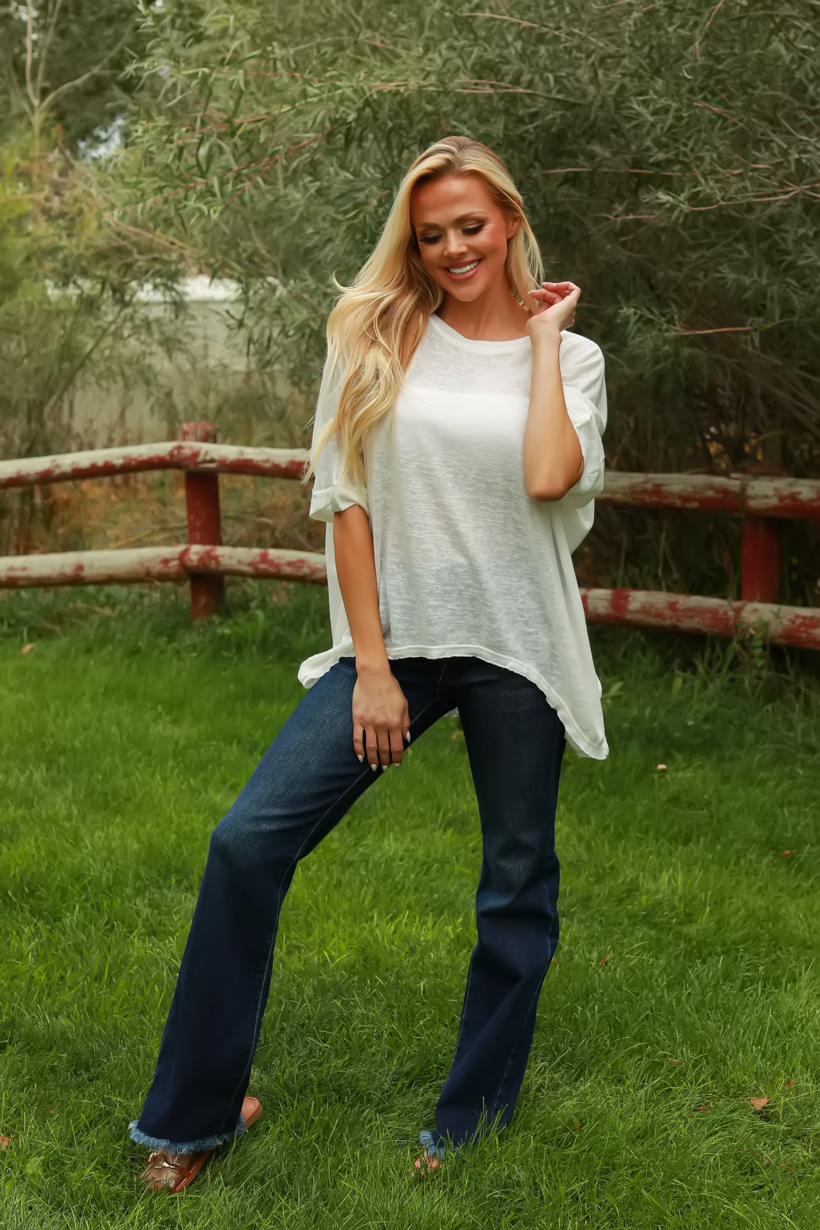 Flow Forward Tunic, White, Closet Candy, 1