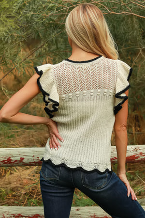Sugar & Spice Knit Top, Beige, Closet Candy, 8