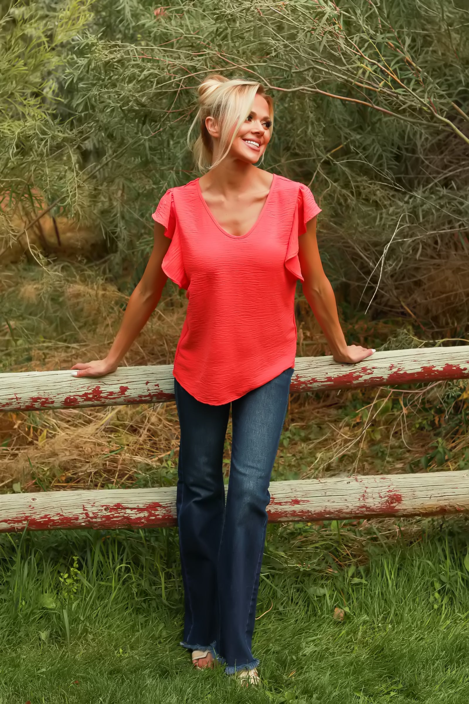 Ruffled Resolve Top, Closet Candy, 1