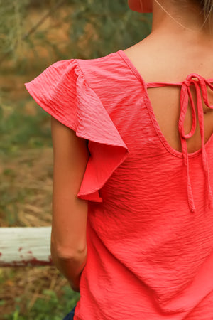 Ruffled Resolve Top, Closet Candy, 8