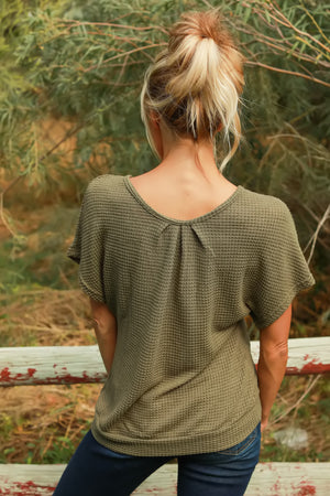 Hidden Detail Lace Back Top, Green, Closet Candy, 7