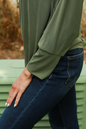 Snuggle Season Top, Green, Closet Candy, 5