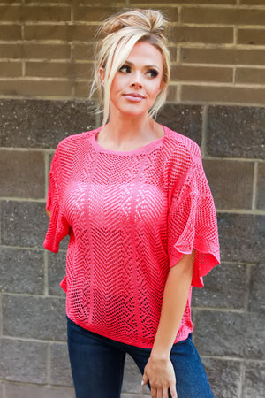 Storyline Knit Top, Pink, Closet Candy, 1