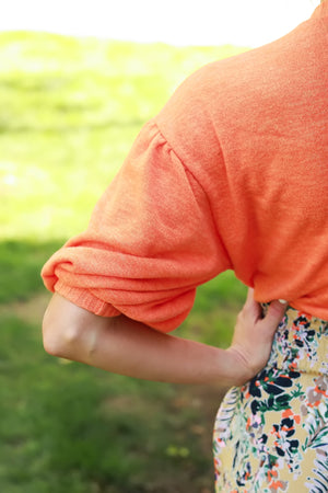 Sunset Boulevard Sweater, Orange, Closet Candy, 3