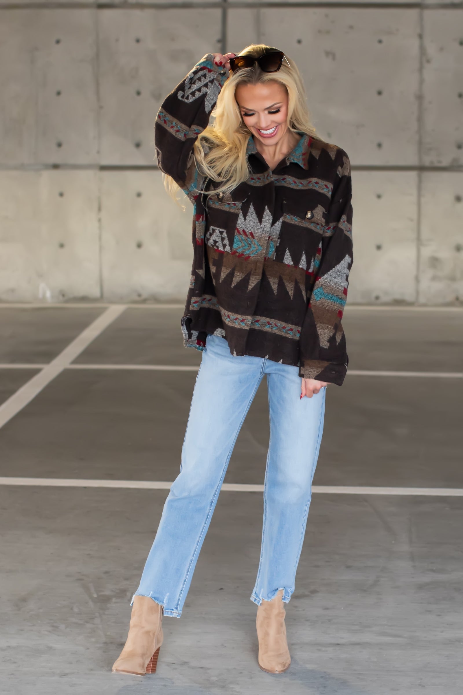 I'm Sure You've Heard Aztec Jacket - Black, Closet Candy, 1