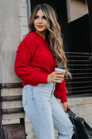 Bleeding Love Sweater - Red, Closet Candy, 4
