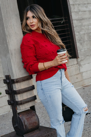 Bleeding Love Sweater - Red, Closet Candy, 5