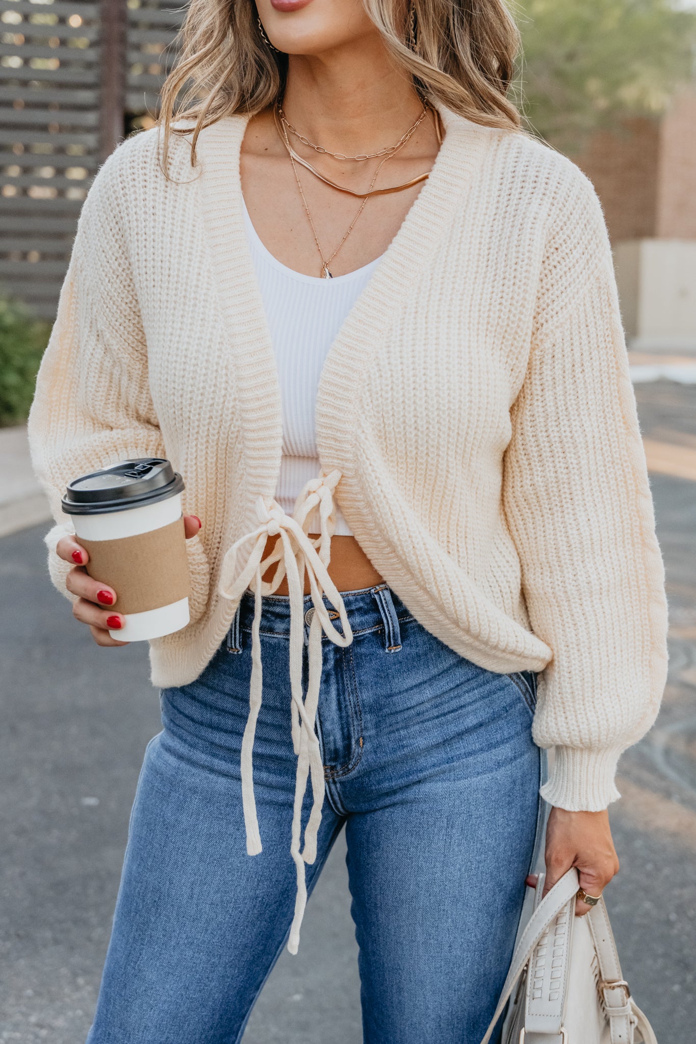 We Sure Are Cute Cardigan - Cream, Closet Candy, 1
