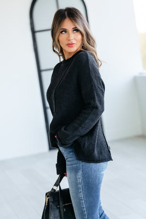 Made You Look Asymmetric Sweater - Black, Closet Candy, 5