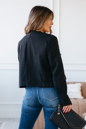 Wanna Be Yours Tweed Jacket - Black, Closet Candy, 6