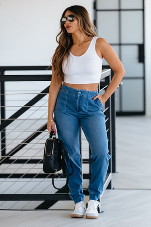 Wherever You Go Joggers - Lt Denim, Closet Candy, 3