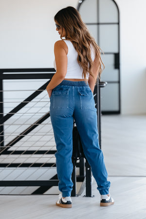 Wherever You Go Joggers - Lt Denim, Closet Candy, 8