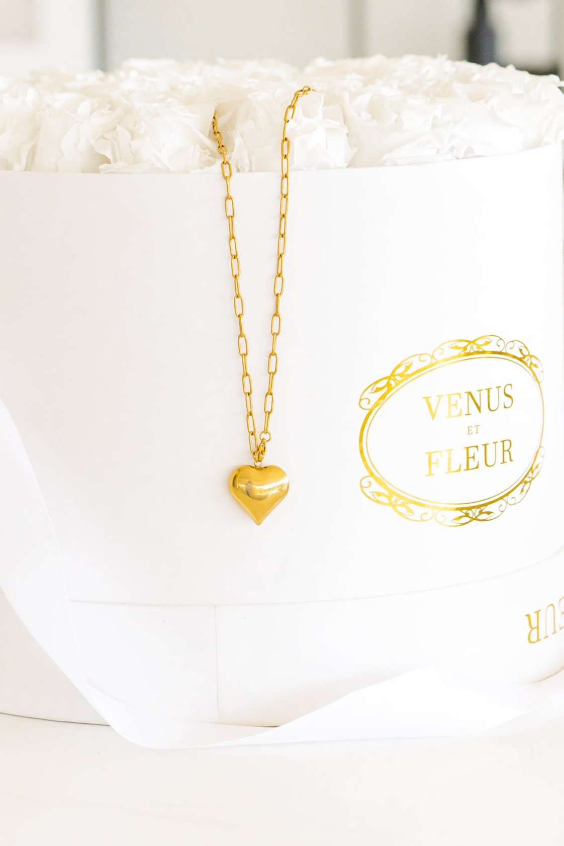 Be Mine Heart Paperclip Necklace - Gold, Closet Candy, 1