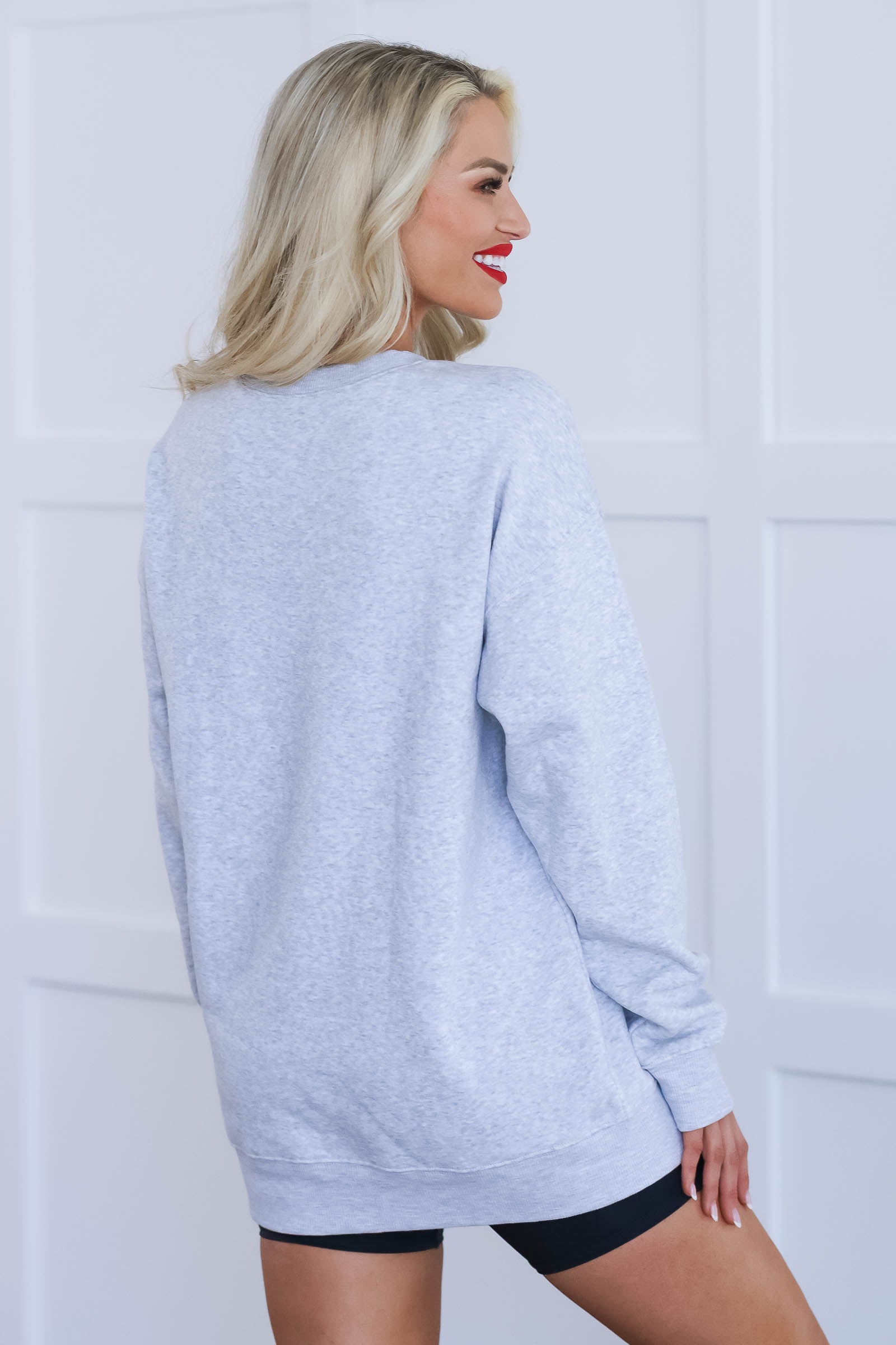 New Sheriff in Town Graphic Sweatshirt - Heather Grey closet candy womens fashion 1