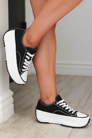 Bailey Platform Sneakers - Black, Closet Candy, 2