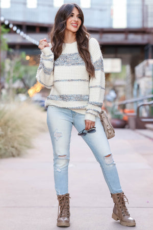 Best Believe Sweater - Ivory Confetti, Closet Candy, 5