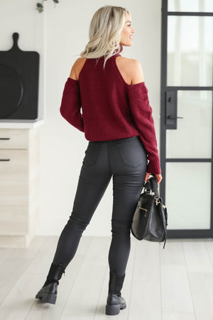 Easy To Fall For Sweater - Burgundy, Closet Candy, 3