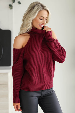 Easy To Fall For Sweater - Burgundy, Closet Candy, 1