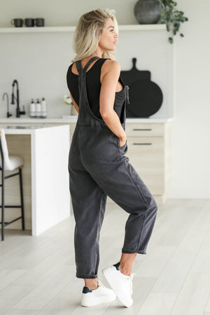 Something Wonderful Relaxed Overalls - Faded Black, Closet Candy, 3