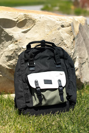 Carry Me Home Backpack Bag, Black/White, Closet Candy, 4