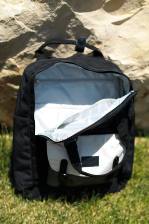 Carry Me Home Backpack Bag, Black/White, Closet Candy, 7