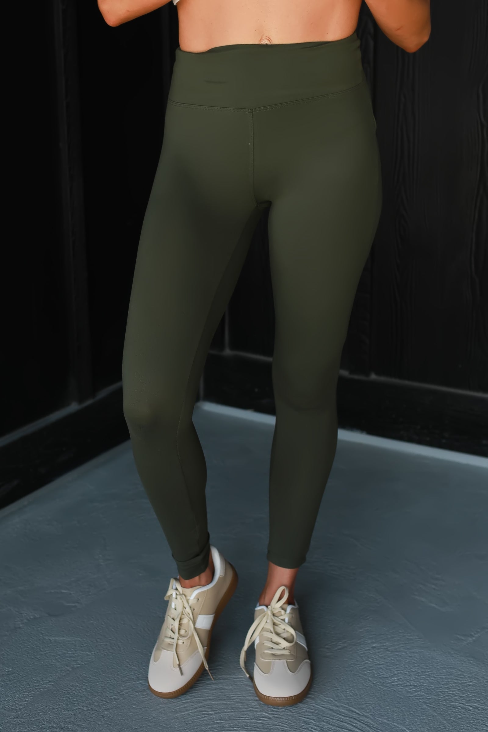 No Drama Days Leggings - Dk. Olive, Closet Candy, 1