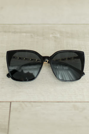 Glamour Mode Sunglasses- Black, Closet Candy, 4