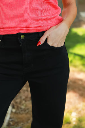 RISEN Raven High Rise Wide Leg Jeans - Black, Closet Candy, 2