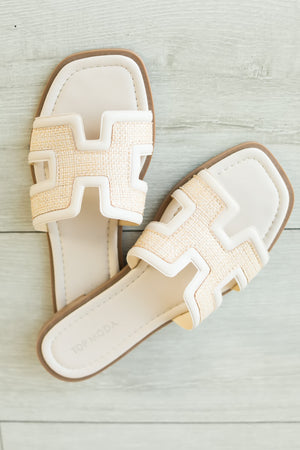 Coastal Stroll Raffia Slide - Ivory, Closet Candy, 4