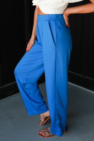 Born for the Spotlight Wide Leg Pants - Sky Blue, Closet Candy, 4