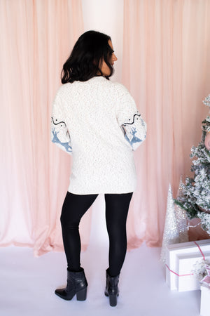 Snowy Stroll Knit Cardigan - Ivory, Closet Candy, 6