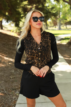Panthera Denim Button Down Vest - Mocha, Closet Candy, 6