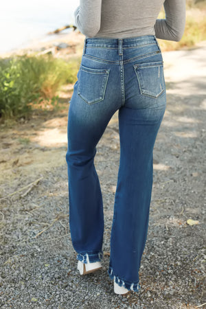 KANCAN Bali High Rise Super Flare Jeans - Medium Wash, Closet Candy, 6