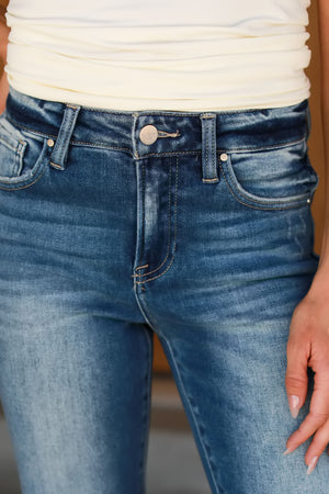 RISEN Timeless Glory Straight Jeans - Dark Wash, Closet Candy, 2
