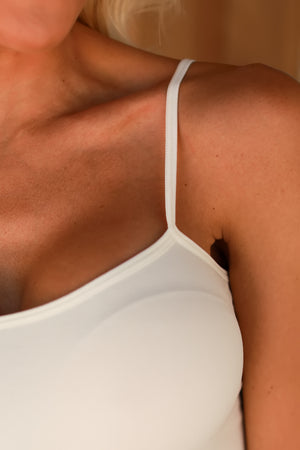 Barely There Cami Tank Top, Ivory, Closet Candy, 2