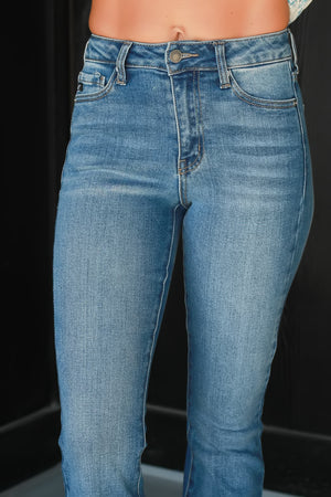 KANCAN Roxanne High Rise Flare Jeans - Medium Wash, Closet Candy, 2